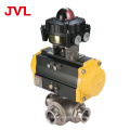JL Gas , liquid 4 inch flange pneumatic three-way ball valve